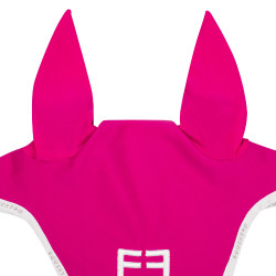 Vliegenmuts van technische stof met GP Equestro-logo Fuchsia / wit Roze
