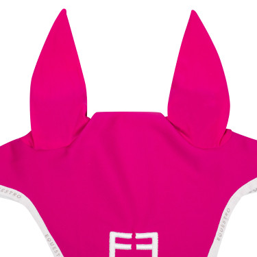 Vliegenmuts van technische stof met GP Equestro-logo Fuchsia / wit Roze