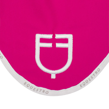 Vliegenmuts van technische stof met GP Equestro-logo Fuchsia / wit Roze
