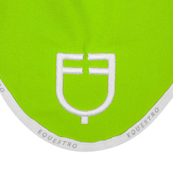 Bonnet anti-mouches en tissu technique avec logo GP Equestro Vert citron / blanc