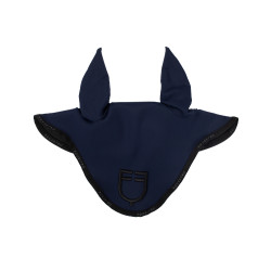 Bonnet anti-mouches en tissu technique avec logo GP Equestro Marine / noir Bonnet anti-mouches en tissu technique avec logo GP Equestro Marine / noir