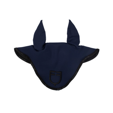 Bonnet anti-mouches en tissu technique avec logo GP Equestro Marine / noir Bonnet anti-mouches en tissu technique avec logo GP Equestro Marine / noir