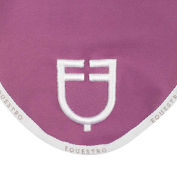 Bonnet anti-mouches en tissu technique avec logo GP Equestro Rose / blanc