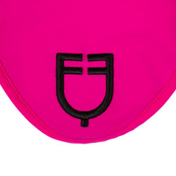 Bonnet anti-mouches en tissu technique avec logo Equestro Fuchsia / noir Rose Bonnet anti-mouches en tissu technique avec logo Equestro Fuchsia / noir Rose