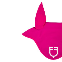 Bonnet anti-mouches en tissu technique avec logo Equestro Fuchsia / noir Rose Bonnet anti-mouches en tissu technique avec logo Equestro Fuchsia / noir Rose
