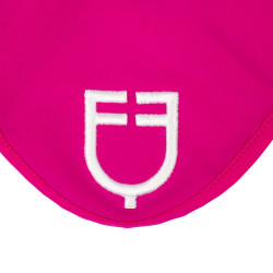 Bonnet anti-mouches en tissu technique avec logo Equestro Fuchsia / blanc Rose Bonnet anti-mouches en tissu technique avec logo Equestro Fuchsia / blanc Rose
