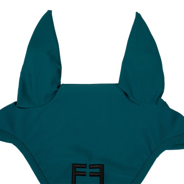 Bonnet anti-mouches en tissu technique avec logo Equestro Pétrol / noir Bleu Bonnet anti-mouches en tissu technique avec logo Equestro Pétrol / noir Bleu