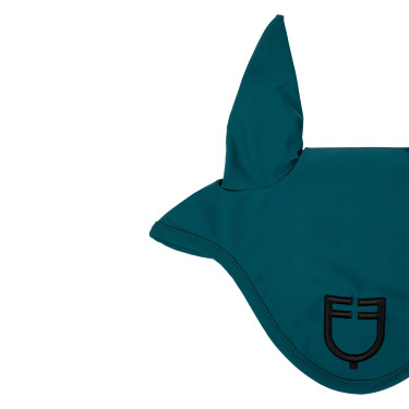 Vliegenmuts van technische stof met Equestro-logo Petrol / zwart Blauw
