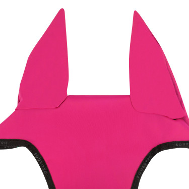 Bonnet anti-mouches en tissu technique avec attache au muserolle Equestro Fuchsia / noir Rose Bonnet anti-mouches en tissu technique avec attache au muserolle Equestro Fuchsia / noir Rose