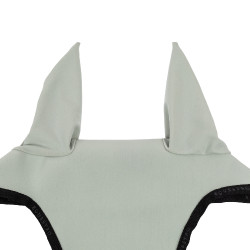Bonnet anti-mouches en tissu technique avec attache au muserolle Equestro Vert clair / noir