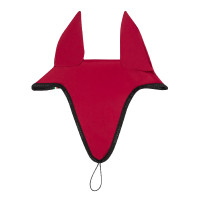 Bonnet anti-mouches en tissu technique avec attache au muserolle Equestro Vin / noir Rouge Bonnet anti-mouches en tissu technique avec attache au muserolle Equestro Vin / noir Rouge