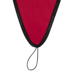Bonnet anti-mouches en tissu technique avec attache au muserolle Equestro Vin / noir Rouge