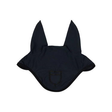 Bonnet anti-mouches en tissu perforé avec logo Black Line Edition Equestro Bonnet anti-mouches en tissu perforé avec logo Black Line Edition Equestro