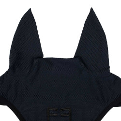 Bonnet anti-mouches en tissu perforé avec logo Black Line Edition Equestro Marine Bleu marine