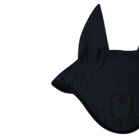 Bonnet anti-mouches en tissu perforé avec logo Black Line Edition Equestro Marine Bleu marine Bonnet anti-mouches en tissu perforé avec logo Black Line Edition Equestro Marine Bleu marine