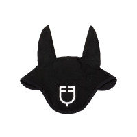 Bonnet anti-mouches en tissu perforé avec logo Black Line Edition Equestro Noir
