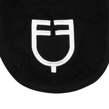 Bonnet anti-mouches en tissu perforé avec logo Black Line Edition Equestro Bonnet anti-mouches en tissu perforé avec logo Black Line Edition Equestro