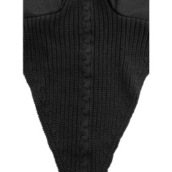 Bonnet anti-mouches en maille avec attache à la muserolle Equestro Noir