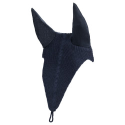 Bonnet anti-mouches en maille avec attache à la muserolle Equestro Marine