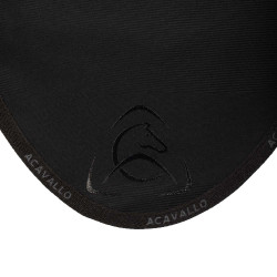 Bonnet anti-mouches en lycra avec logo en silicone Acavallo Noir / noir Bonnet anti-mouches en lycra avec logo en silicone Acavallo Noir / noir