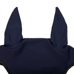 Bonnet anti-mouches en lycra avec logo en silicone Acavallo Bleu profond / noir Bleu marine