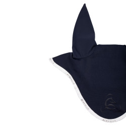 Bonnet anti-mouches en lycra avec logo en silicone Acavallo Bleu profond / blanc Bleu marine