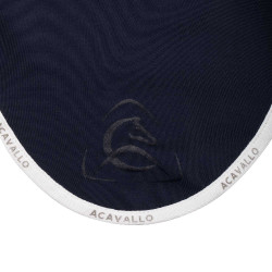 Bonnet anti-mouches en lycra avec logo en silicone Acavallo Bleu profond / blanc Bleu marine