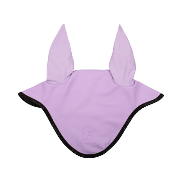 Bonnet anti-mouches en lycra avec logo en silicone Acavallo Lila / noir Violet