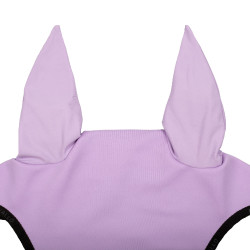 Bonnet anti-mouches en lycra avec logo en silicone Acavallo Lila / noir Violet