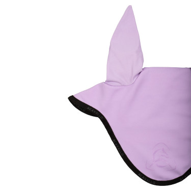 Bonnet anti-mouches en lycra avec logo en silicone Acavallo Lila / noir Violet