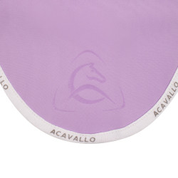 Bonnet anti-mouches en lycra avec logo en silicone Acavallo Lila / blanc Violet