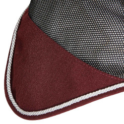 Bonnet anti-mouches en coton et tissu perforé Diamond Equestro Bordeaux Bonnet anti-mouches en coton et tissu perforé Diamond Equestro Bordeaux