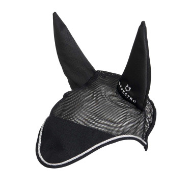 Bonnet anti-mouches en coton et tissu perforé Diamond Equestro Bonnet anti-mouches en coton et tissu perforé Diamond Equestro
