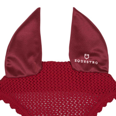 Bonnet anti-mouches en coton avec oreilles élastiques Equestro Bordeaux Bonnet anti-mouches en coton avec oreilles élastiques Equestro Bordeaux