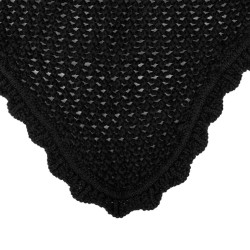 Bonnet anti-mouches en coton avec oreilles élastiques Equestro Noir
