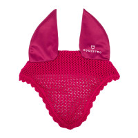 Bonnet anti-mouches en coton avec oreilles élastiques Equestro Fuchsia Rose