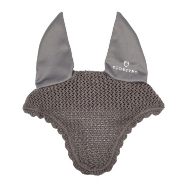 Bonnet anti-mouches en coton avec oreilles élastiques Equestro Gris