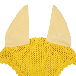 Bonnet anti-mouches en coton avec oreilles élastiques Equestro Jaune Bonnet anti-mouches en coton avec oreilles élastiques Equestro Jaune