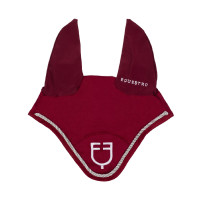 Bonnet anti-mouches en coton avec logo central New Style Equestro Bordeaux Bonnet anti-mouches en coton avec logo central New Style Equestro Bordeaux