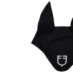 Bonnet anti-mouches en coton avec logo central New Style Equestro Noir