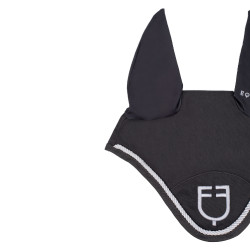 Katoenen anti-vliegennet met centraal logo New Style Equestro Grijs