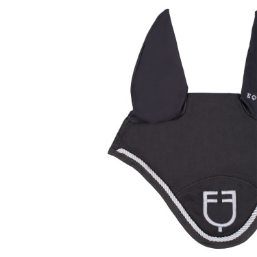 Katoenen anti-vliegennet met centraal logo New Style Equestro Grijs