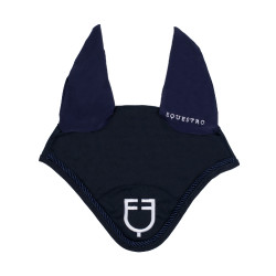 Bonnet anti-mouches en coton avec logo central New Style Equestro Marine
