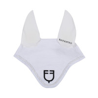 Katoenen anti-vliegennet met centraal logo New Style Equestro Zwart
