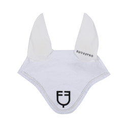 Katoenen anti-vliegennet met centraal logo New Style Equestro Wit