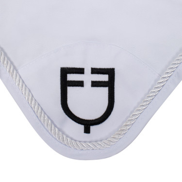 Katoenen anti-vliegennet met centraal logo New Style Equestro Wit
