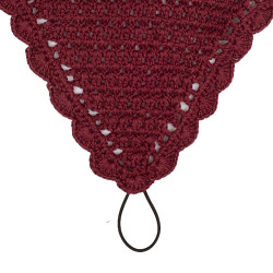 Bonnet anti-mouches en coton avec attache au licol Equestro Bordeaux