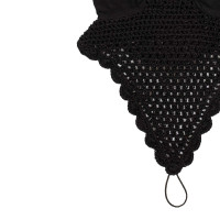 Bonnet anti-mouches en coton avec attache au licol Equestro Noir