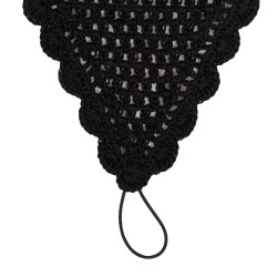 Bonnet anti-mouches en coton avec attache au licol Equestro Noir