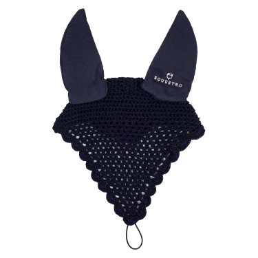 Katoenen vliegenmasker met bevestiging aan het halster Equestro Katoenen vliegenmasker met bevestiging aan het halster Equestro